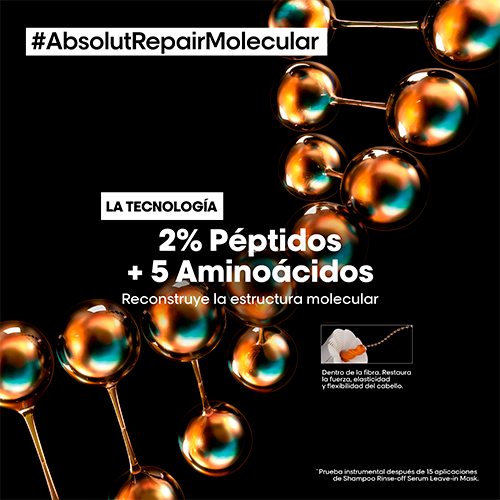 Tecnología con péptidos y aminoácidos que reconstruye el cabello